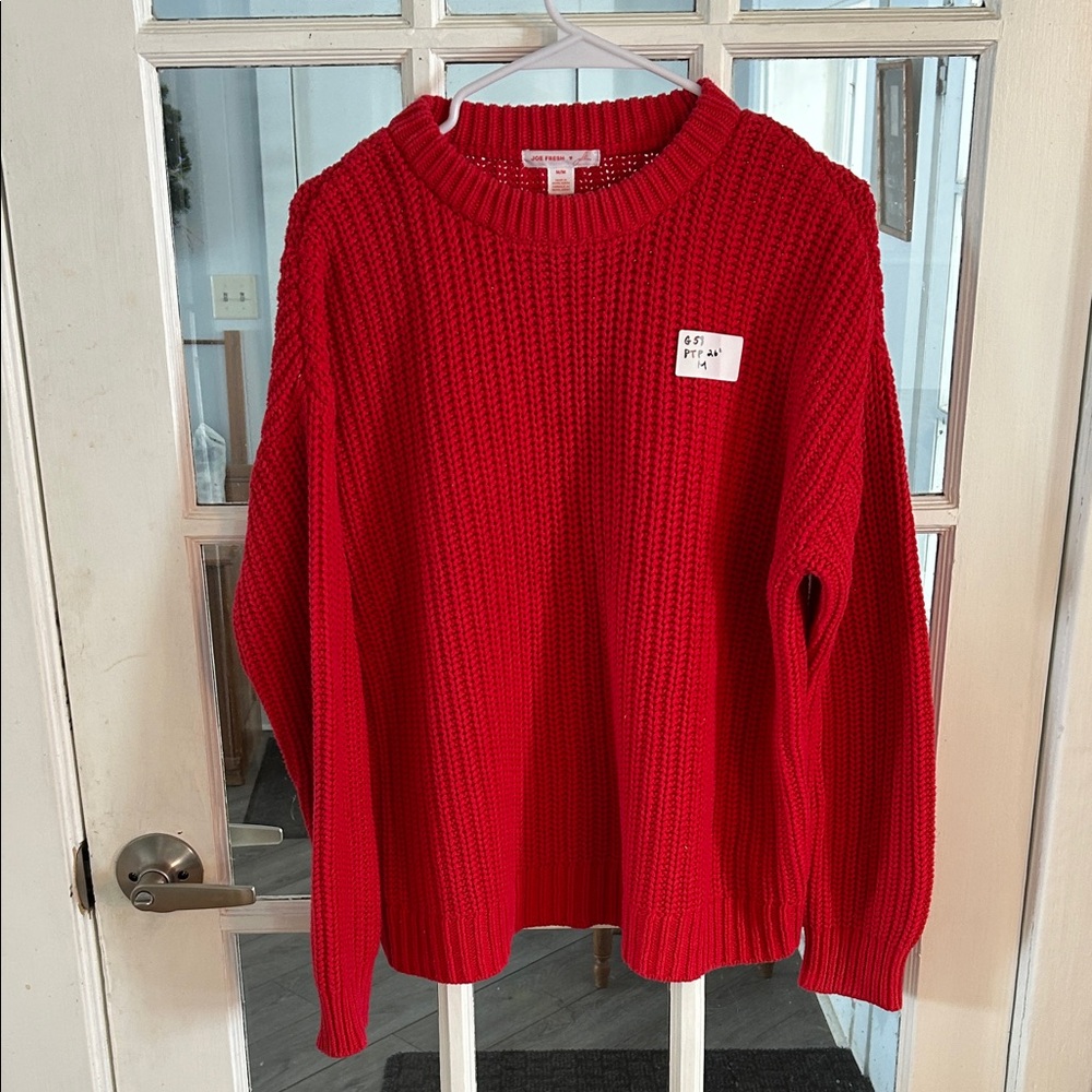 G58.    Joe Fresh Vibrant Red Crewneck Sweater